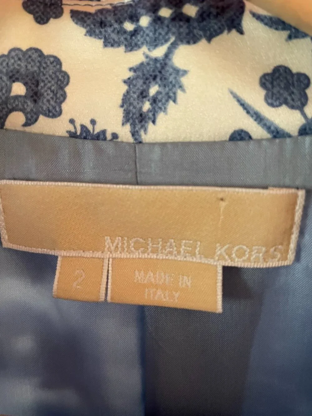 Michael Kors floral and paisley print elegant coat